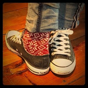 Black Sparkly Converse Sneakers